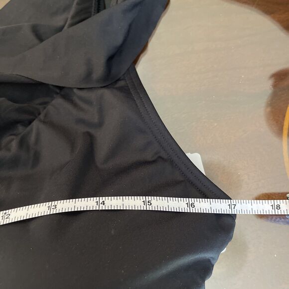 Soma One Pc. Swimsuit Ruffle Lace Up - Black - NWT - Size 16 - Picture 9 of 9